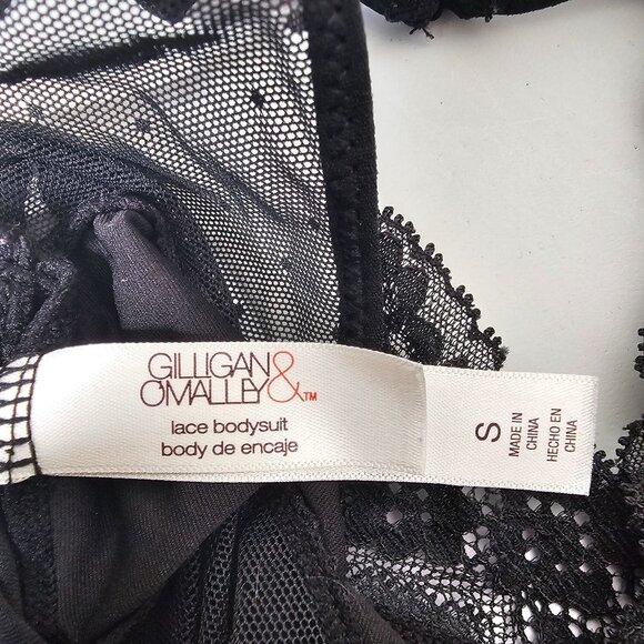 S Black Bodysuit Mesh Lace Layering Tank Top Lingerie Fairy Grunge Whimsigoth - Picture 7 of 8